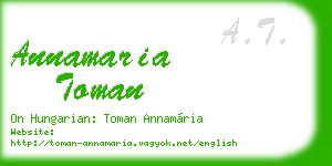 annamaria toman business card