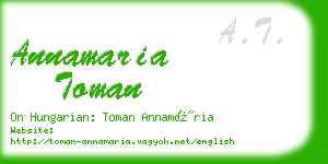 annamaria toman business card